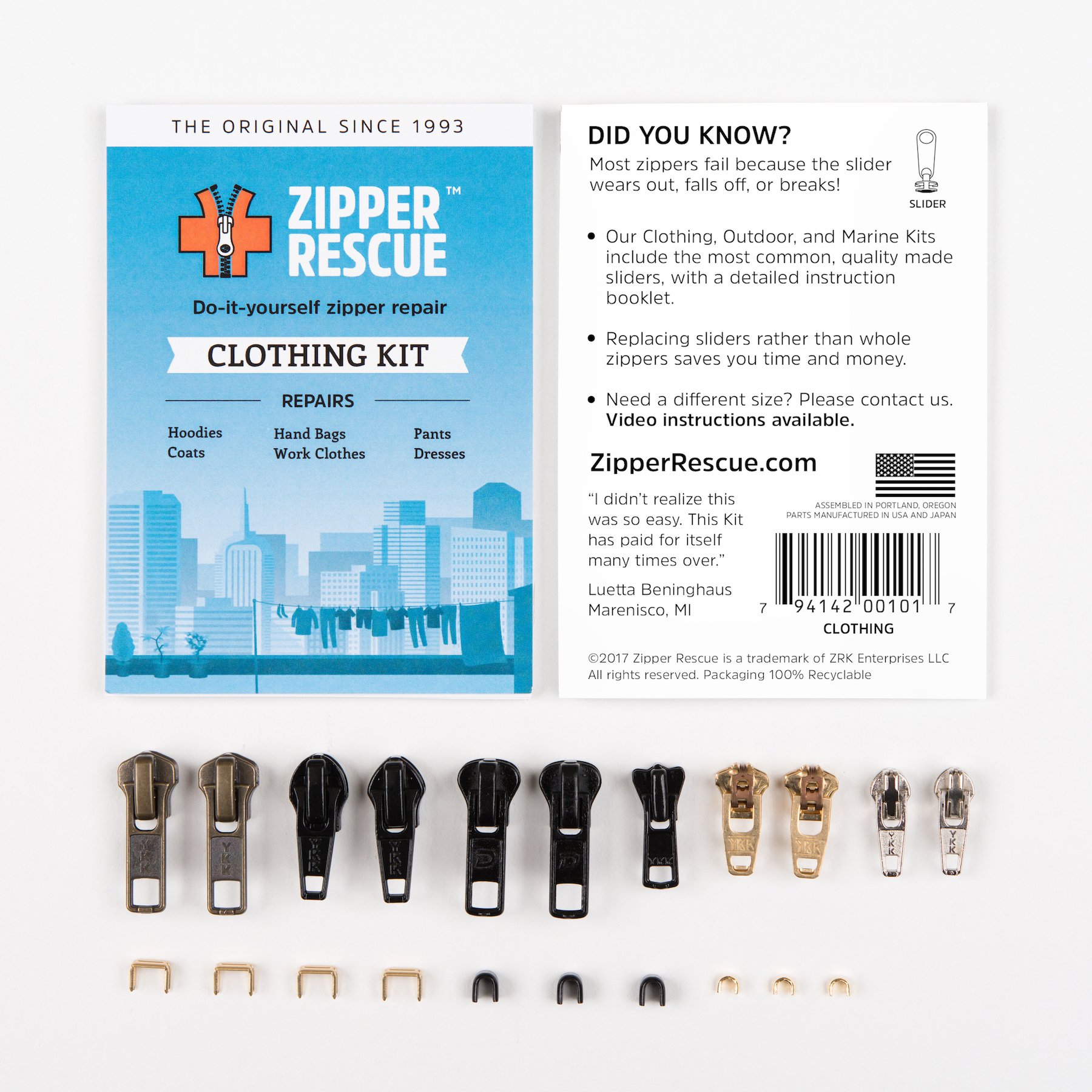 Instant Zipper Universal Instant Fix Zipper Repair Kit Replacement Zip  Slider Teeth Rescue New Design for DIY Sewing Tool