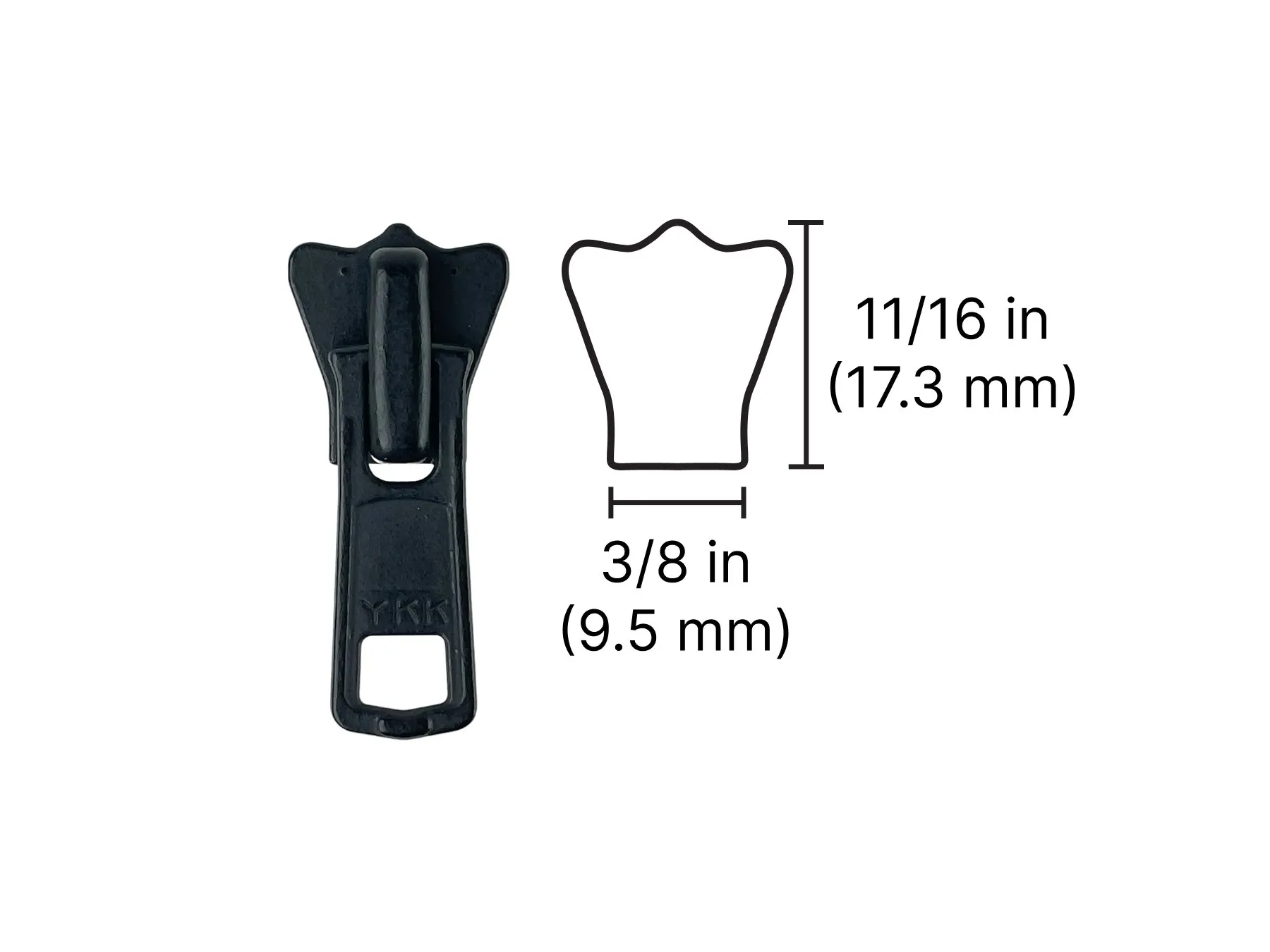8 VS Plastic Tooth Slider (YKK® 8VS Vislon) (Locking) - Zipper Rescue